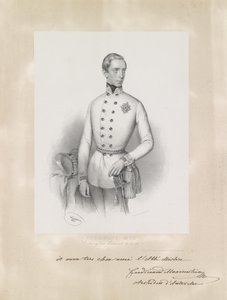 Portrait of the Young Archduke Ferdinand Maximilian in Uniform by Josef Kriehuber