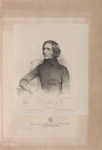 Portrait of Franz Liszt by Josef Kriehuber