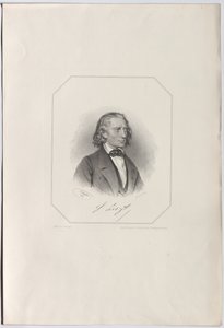 Portrait of Franz Liszt, 1856 by Josef Kriehuber