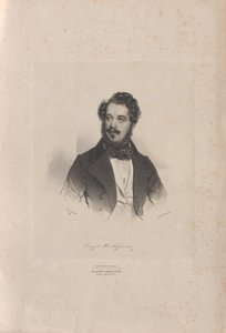 Portrait of the Opera Singer Giovanni Orazio Cartagenova by Josef Kriehuber