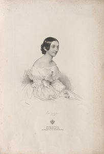 Portrait of the Opera Singer Rita Gabussi by Josef Kriehuber