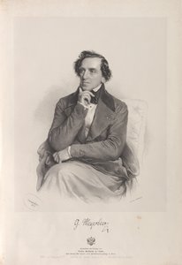 Portrait of the composer Giacomo Meyerbeer 1791-1864, 1847 by Josef Kriehuber