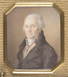 Older Gentleman with Blue-White-Red Vest by Josef Lanzedelli d. Ä.