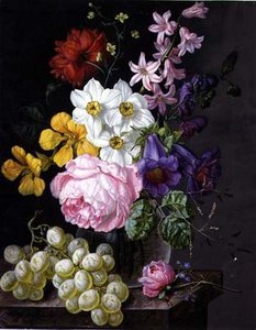Roses, Narcissi and flowers in a vase