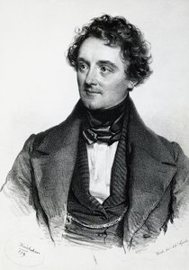 Portrait of Johann Nepomuk Eduard Ambrosius Nestroy by Josef Nikolaus Kriehuber
