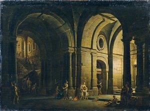 Farewell of Julius Sabinus from His Family in Prison by Josef Platzer