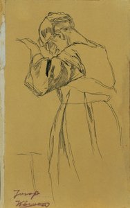 Kneeling Female Figure by Josef Wawra
