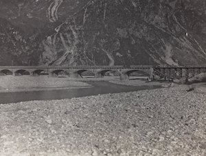 Military bridge over the Ta by Josef Zohles