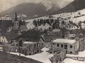 Rubble in Tarvisio (b/w photo) by Josef Zohles