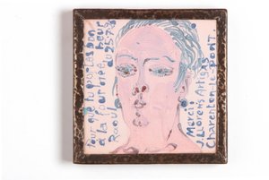 Tile with the Portrait of Madame Dufy by Josep Artigas