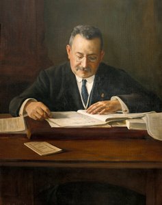 Portrait of Enric Prat de la Riba (1870-1917), Catalan Nationalist Politician by Josep Maria Marquès i Puig