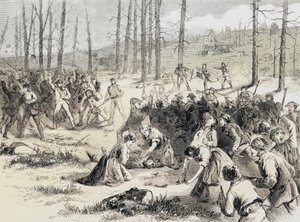 The Coal Riots in Scranton, Pennsylvania, USA