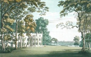 The House, gardens and lake at Strawberry Hill, engraved by J.C. Stadler by Joseph (after) Farington