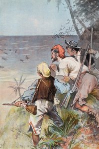 Robinson Crusoe: Invaded by savages by Joseph (after) Finnemore