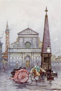 The Church of S Maria Novella, Florence by Joseph (after) Finnemore