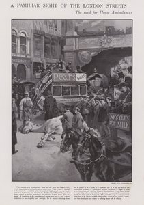 The need for horse ambulances on the streets of London by Joseph (after) Finnemore