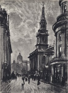 Duncannon Street, from Charing Cross by Joseph (after) Pennell