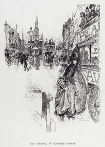 The Strand, by Somerset House by Joseph (after) Pennell
