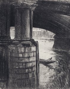 Under Blackfriars (lithograph) by Joseph (after) Pennell