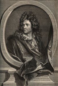 Portrait of Corneille Van Cleve French Sculptor (1645-1732) - Engraving by Poilly After the Painting by Joseph Vivien. by Joseph (after) Vivien