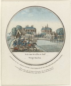 Attack at Halfweg, 1787 (French Plates of the Prussian Attacks near Amsterdam in 1787 series)