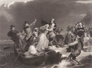 The Pilgrims Landing at Plymouth Rock in 1620 by Joseph Andrews