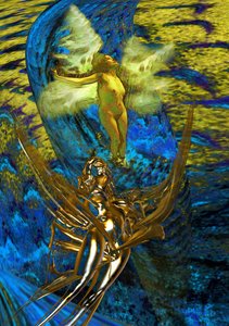 Two Angels by Joseph Angilella Auquier