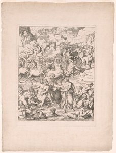 Dante Crosses the Stream of Blood of the Tyrants and Murderers on the Back of Nessus the Centaur by Joseph Anton Koch
