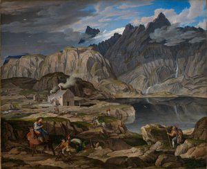 The Hospice on the Grimsel Pass by Joseph Anton Koch