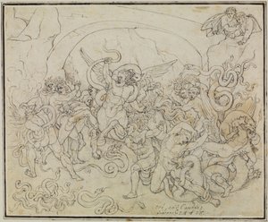The Punishment of Thieves in the Valley of Snakes and Dragons (Dante