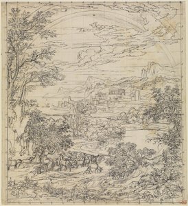 Heroic Landscape with Rainbow by Joseph Anton Koch