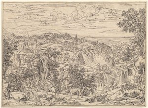 Tivoli and the Waterfalls with Shepherd Families by Joseph Anton Koch