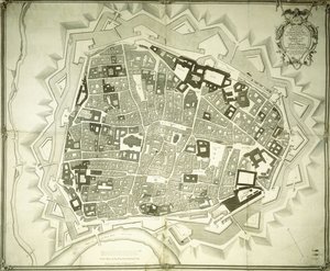 An Engraved Plan of Vienna, 1770 by Joseph Anton Nagel