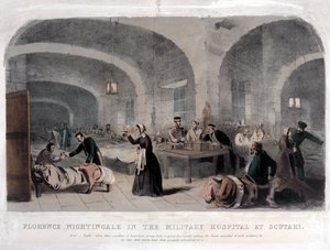 Florence Nightingale in the Military Hospital at Scutari during the Crimean War, 1856 by Joseph Austin Benwell