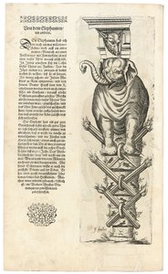 Column with Figure of an Elephant