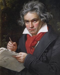 Portrait of Ludwig van Beethoven, Composing the Missa Solemnis by Joseph Carl Stieler