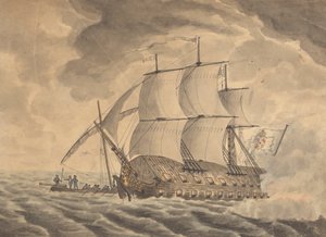 Junk Ship Employed Against Gibralter..Single Junk Ship by Joseph Cartwright