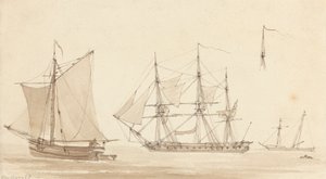Schooner, Corvette and Fishing Smack by Joseph Cartwright