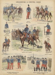 Chasseurs a cheval of the French army by Joseph Charles (after) Beuzon