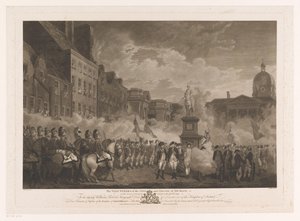 Meeting of Soldiers on College Green in Dublin (The Volunteers of the City and County of Dublin) by Joseph Collyer