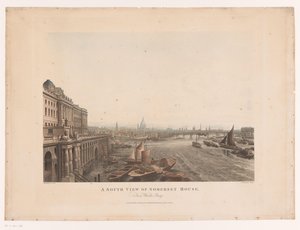 A South View of Somerset House, from Waterloo Bridge