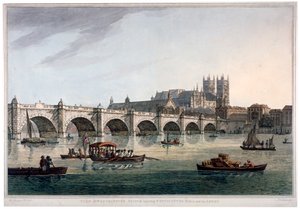 Westminster Bridge, Westminster Abbey and Westminster Hall, London