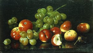 Still Life with Crabapples and Grapes