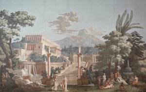 Wallpaper Design Depicting Telemachus