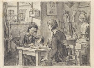 The Chess Players in the Sculptor