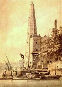The Old Water Tower at York Buildings, Whitehall, 20th May 1791 by Joseph Farington