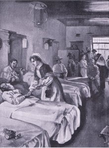 Boer prisoners in the Palace Hospital at Simonstown (illustration from After Pretoria: The Guerilla War, 1902)