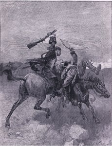 Knocks one of them off his horse by Joseph Finnemore