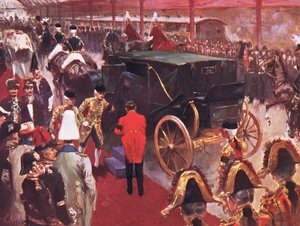 The Arrival of Her Majesty Queen Alexandra at Paddington Station on the Occasion of the Funeral of Her Late Majesty Queen Victoria, 2 February 1901