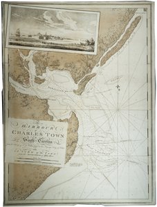 The Harbour of Charlestown [Charleston] in South Carolina, 1780 by Joseph Frederick Wallet DesBarres